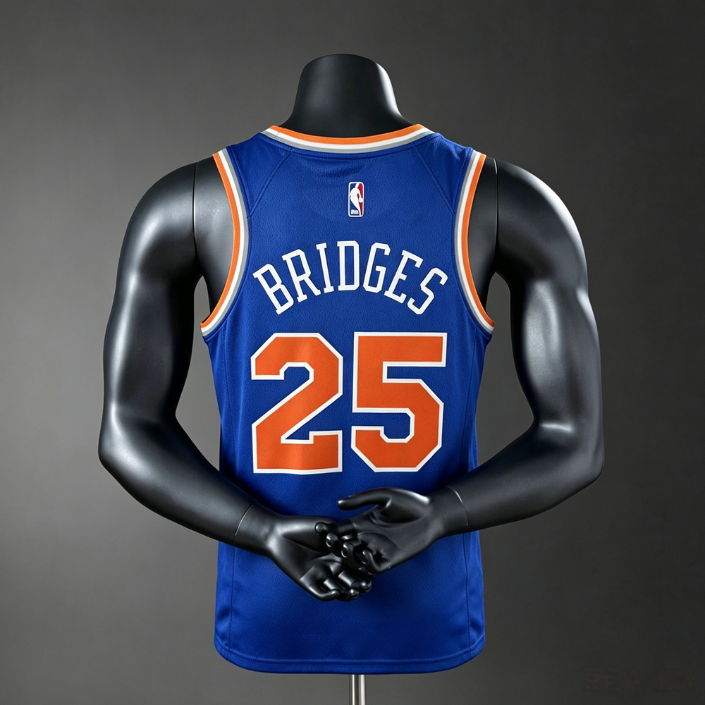 New York Knicks Icon Edition Bridges #25 NBA Jersey Silk Version Foto 2