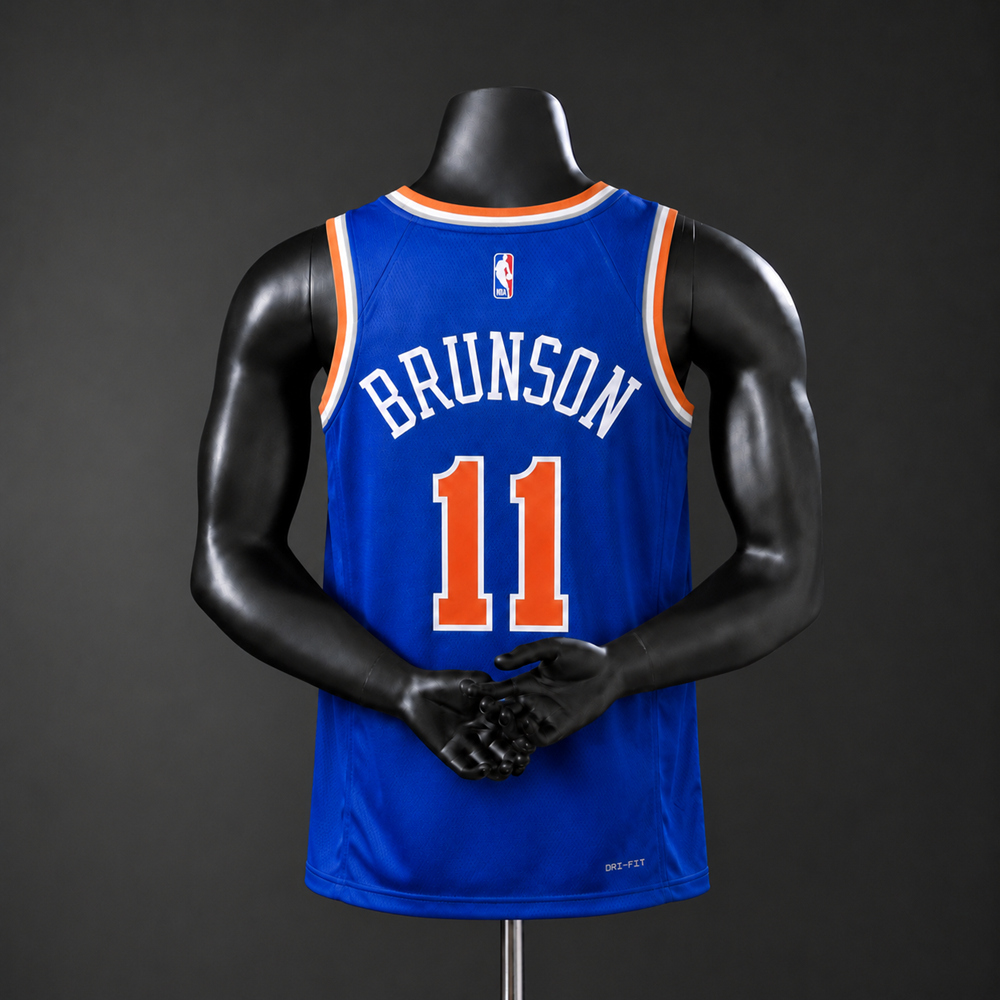 New York Knicks Icon Edition Brunson #11 NBA Jersey Silk Version Foto 2