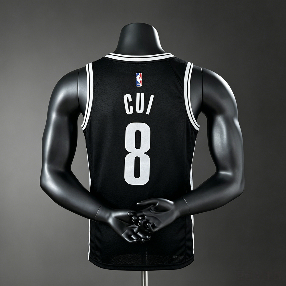Brooklyn Nets Icon Edition Cui #8 NBA Jersey Silk Version Foto 2