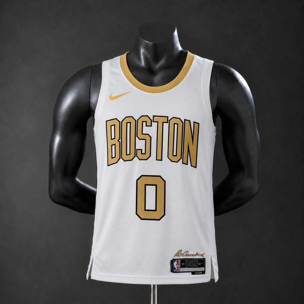 Boston Celtics City Edition Jayson Tatum #0 NBA Jersey Silk Version