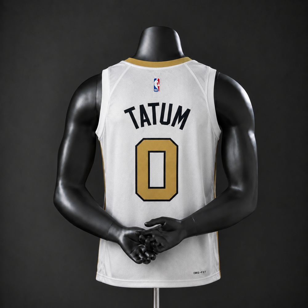 Boston Celtics City Edition Jayson Tatum #0 NBA Jersey Silk Version Foto 2