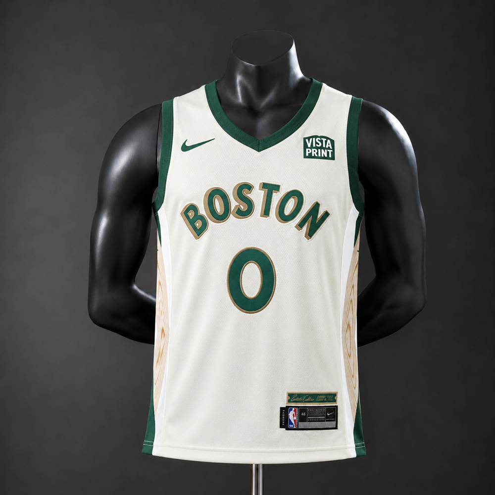 Boston Celtics City Edition Tatum #0 NBA Jersey Embroidered Version