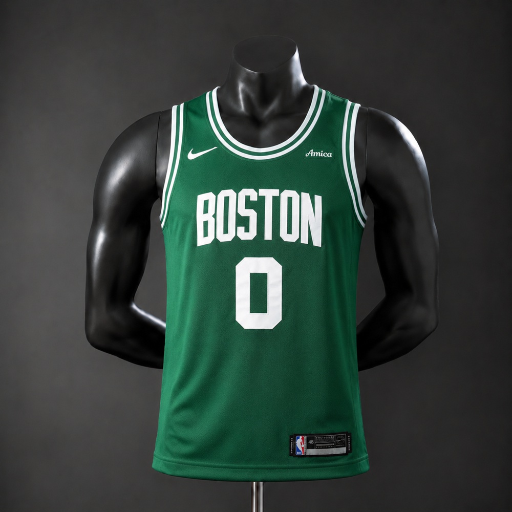 Boston Celtics Icon Edition Tatum #0 NBA Jersey Embroidered Version