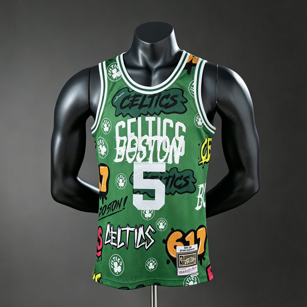 Boston Celtics Retro Edition Garnett #5 NBA Jersey Silk Version