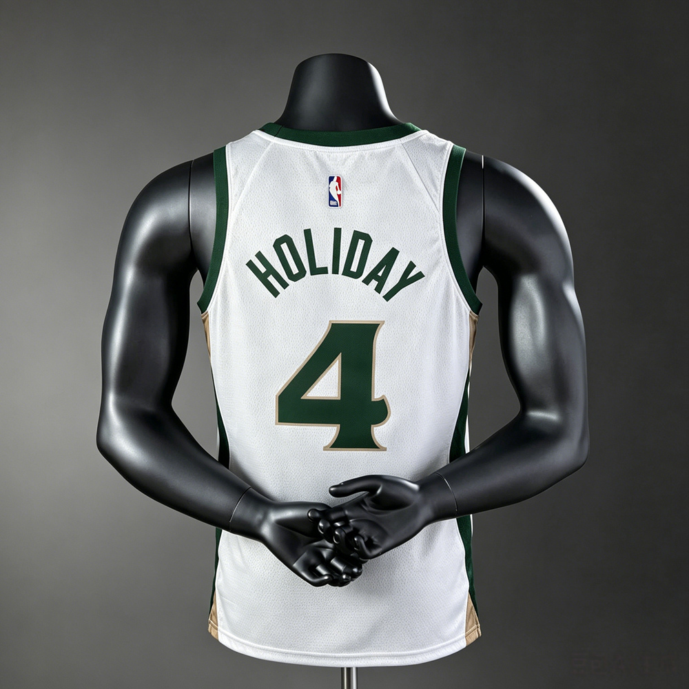 Boston Celtics City Edition Jrue Holiday #4 NBA Jersey Silk Version Foto 2