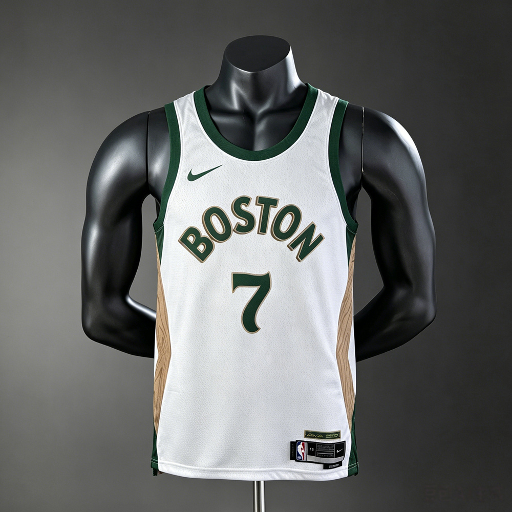 Boston Celtics City Edition Jaylen Brown #7 NBA Jersey Silk Version