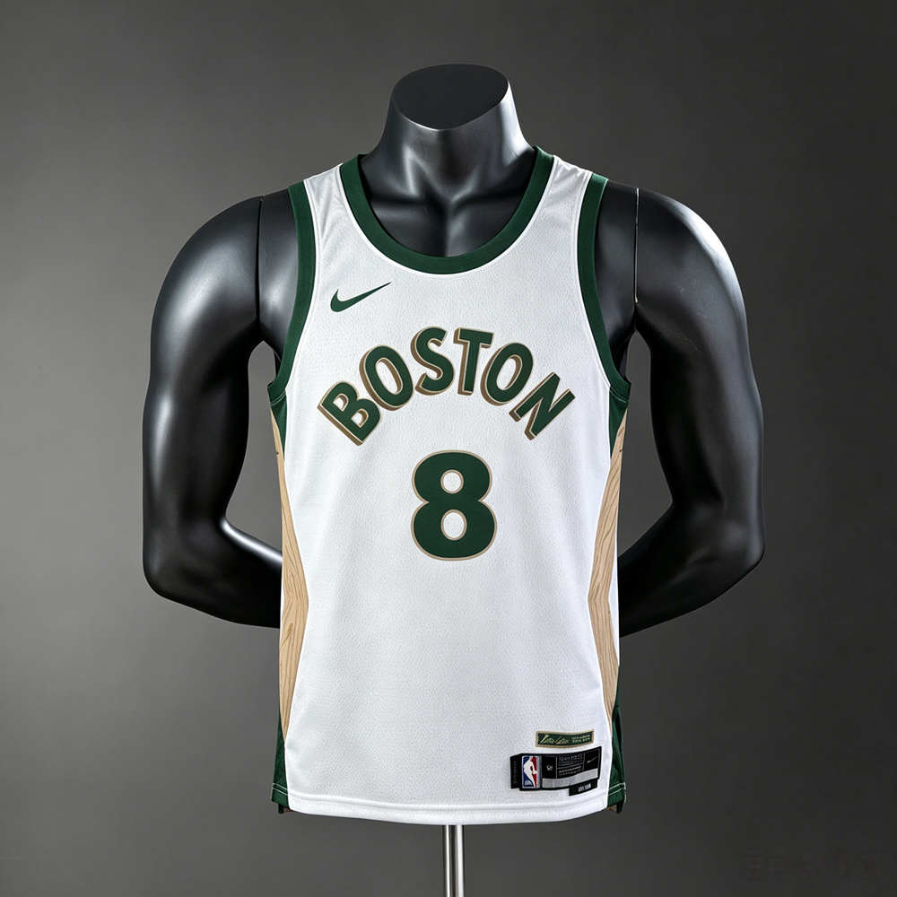 Boston Celtics City Edition Kristaps Porzingis #8 NBA Jersey Silk Version