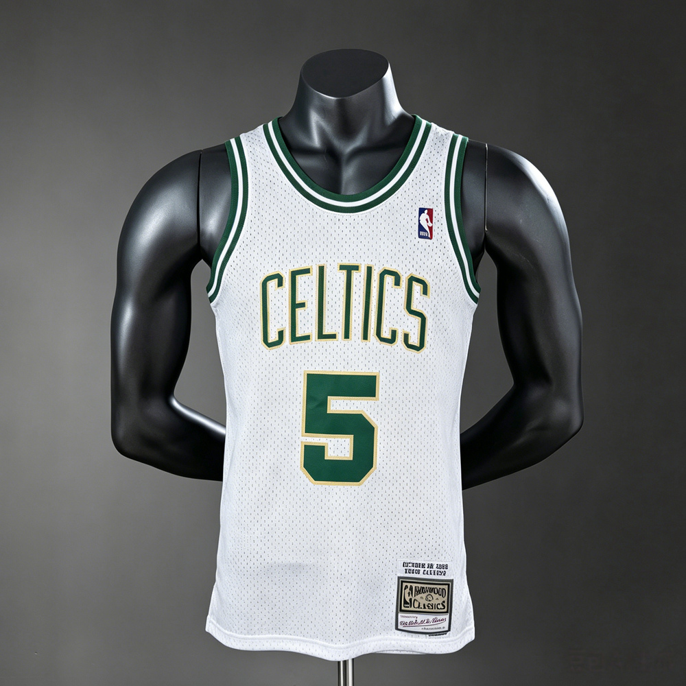 Boston Celtics Hardwood Classics Edition Garnett #5 NBA Jersey Silk Version