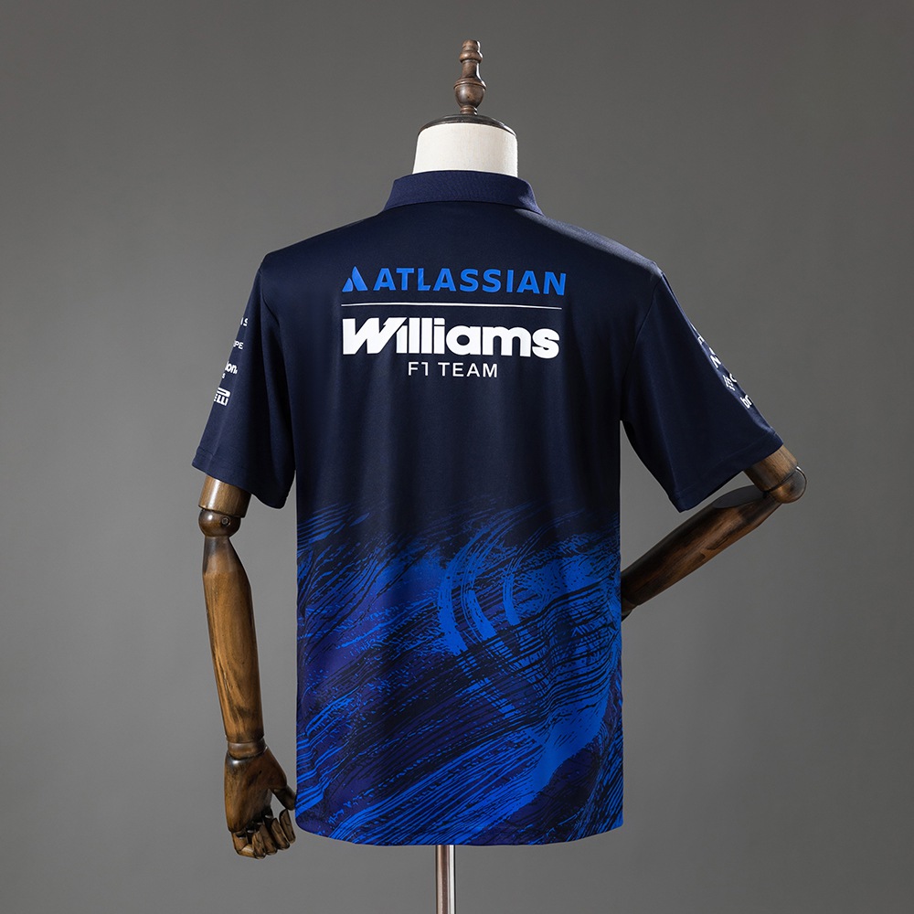 New Era Atlassian Williams F1 2026 Black And Blue Polo Shirt Foto 2