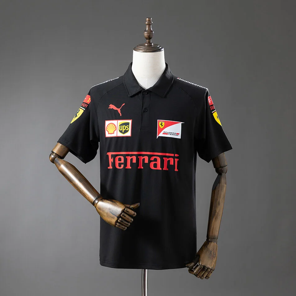 Scuderia Ferrari 2025 F1 Casual Shirts POLO Black