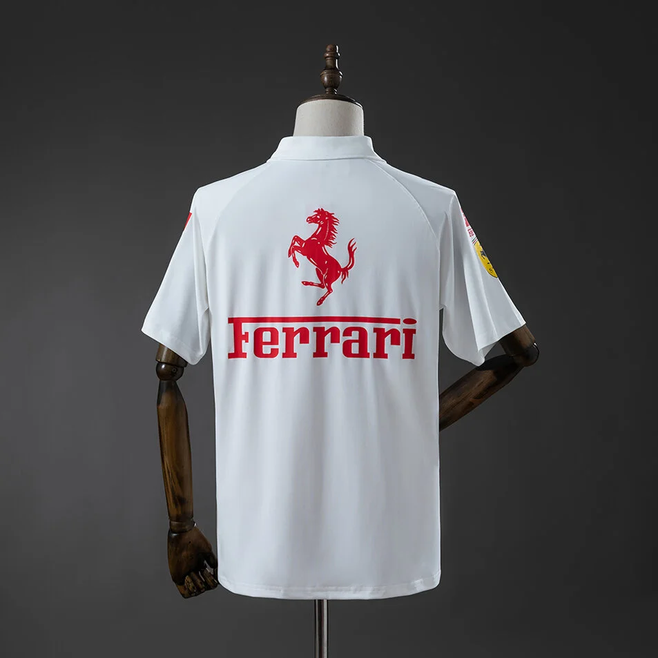 Scuderia Ferrari 2025 F1 Casual Shirts POLO White Foto 2