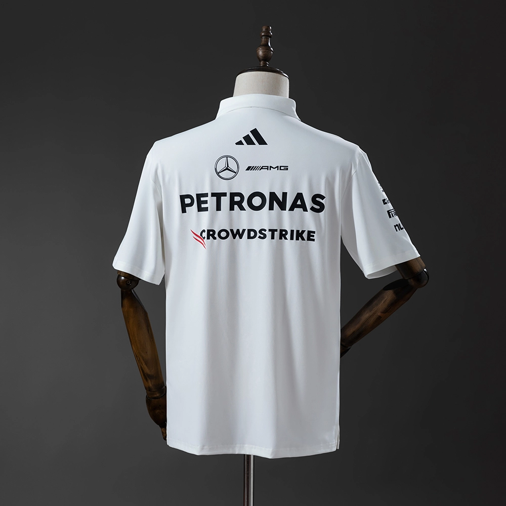 Mercedes-AMG Team 2025 F1 Racing Suit White POLO Foto 2