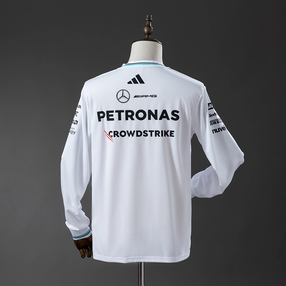 Mercedes-AMG Team 2025 F1 Racing Suit Long Sleeve White Foto 2